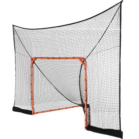 VEVOR Hockey and Lacrosse Goal Backstop with Extended Coverage, 12' x 9' Lacrosse Net, Complete Accessories Training Net