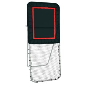 VEVOR Folding Lacrosse Rebounder for Backyard, 3x8 Ft Volleyball Bounce Back Net, Pitchback Throwback Baseball Softball Return Training Screen