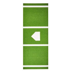 VEVOR Baseball Softball Hitting Batting Mat, 10' x 3.8' Indoor/Outdoor Softball Mat, Lined & Foam Backing Anti-Slip Anti-Fade Softball Training A