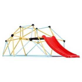 VEVOR Climbing Dome, for Kids 3 to 9 Years Old, 8FT Geometric Dome Climber with Slide,Jungle Gym Supports 600LBS and Easy Assembly, with Climbing