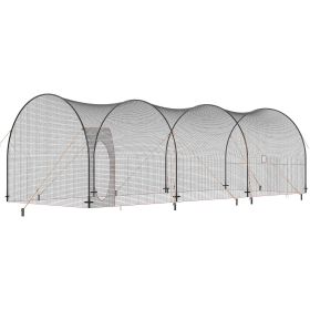VEVOR Baseball Batting Cage, Softball and Baseball Batting Cage Net and Frame, Practice Portable Cage Net with Carry Bag (Product Configuration: Semi-Circular Fiberglass Frame + Net, Net Installation Length: 33 ft)