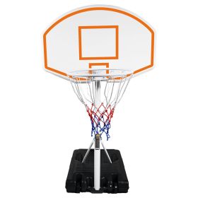 Poolside Basketball Hoop Portable Swimming Pool Basketball System Height Adjustable 3.1ft-4.7ft with 36" Backboard for Indoor Outdoor Use Orange (Color: as Pic)